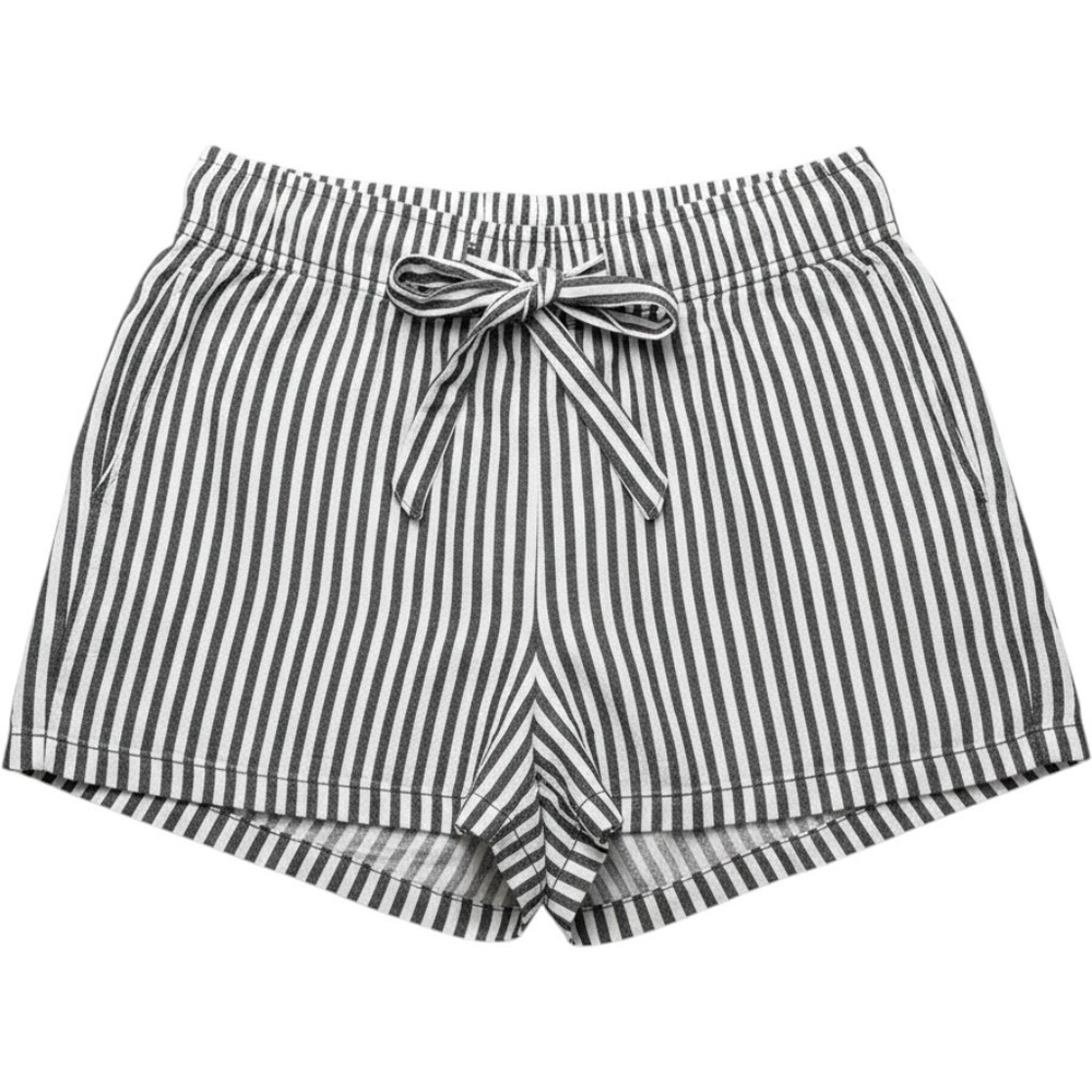 French Laundry Paperbag Shorts Womens Plus 2X Black Stripe Rayon Casual Summer